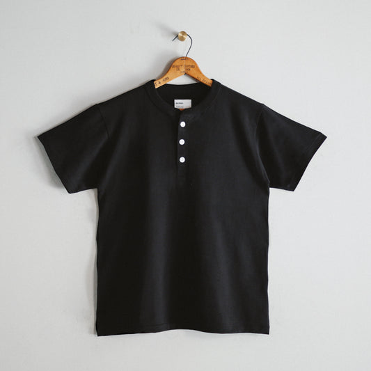 Classic Col. / Open-end Henry Neck T-shirt