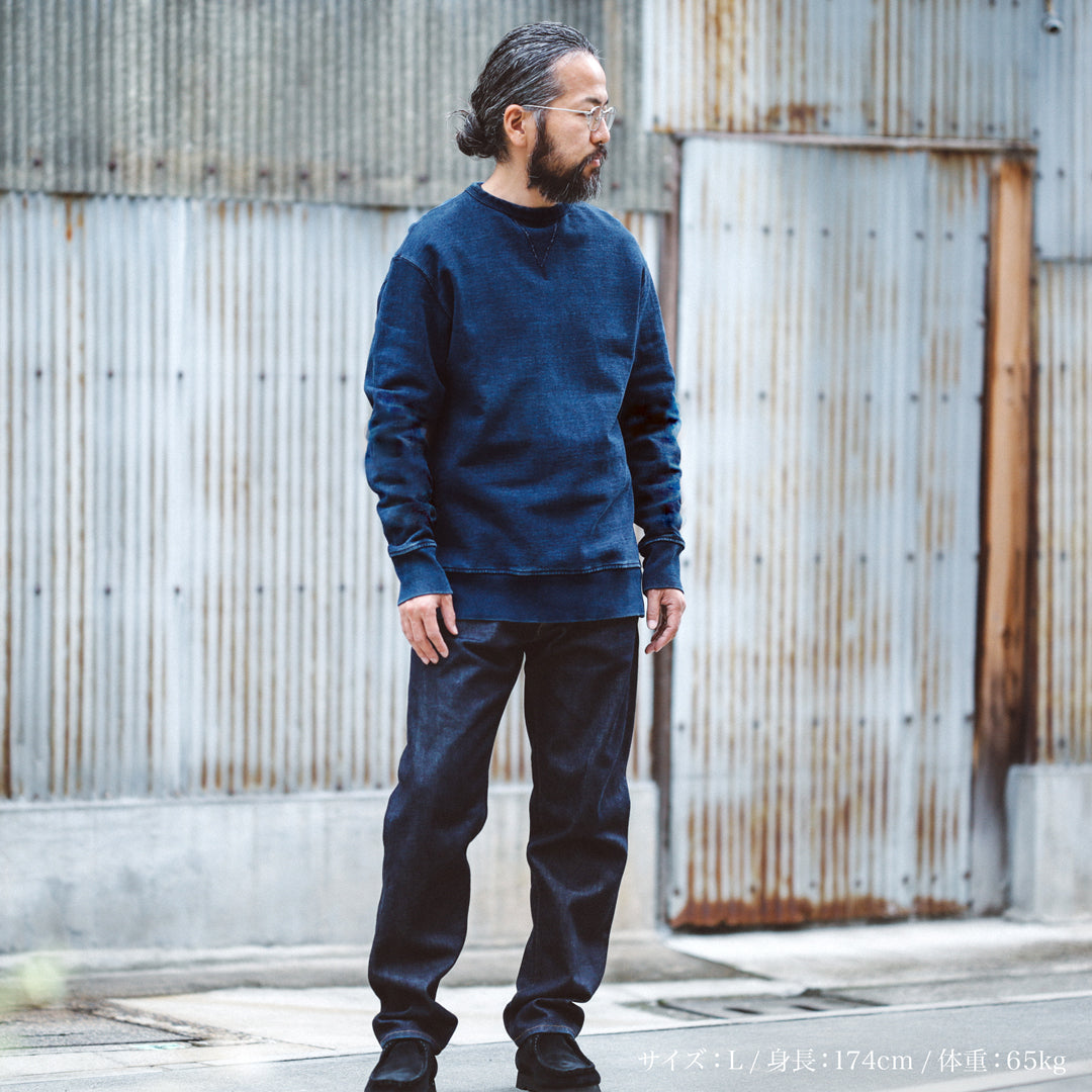 Limited Edition Col. / 15.5oz Heavy weight Indigo Dye V-Gazette Sweat