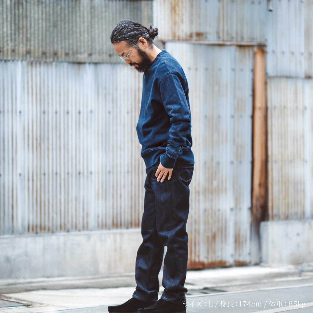 Limited Edition Col. / 15.5oz Heavy weight Indigo Dye V-Gazette Sweat