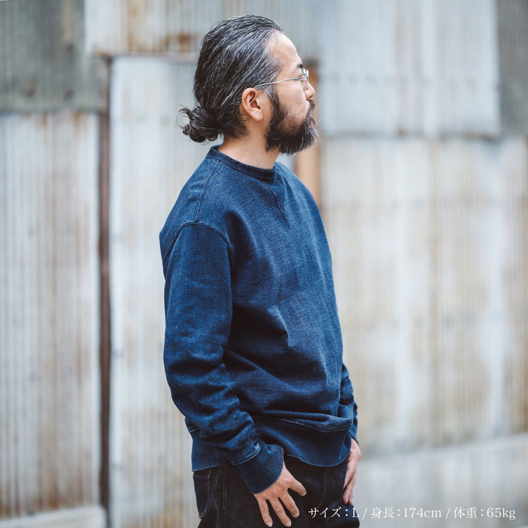 Limited Edition Col. / 15.5oz Heavy weight Indigo Dye V-Gazette Sweat