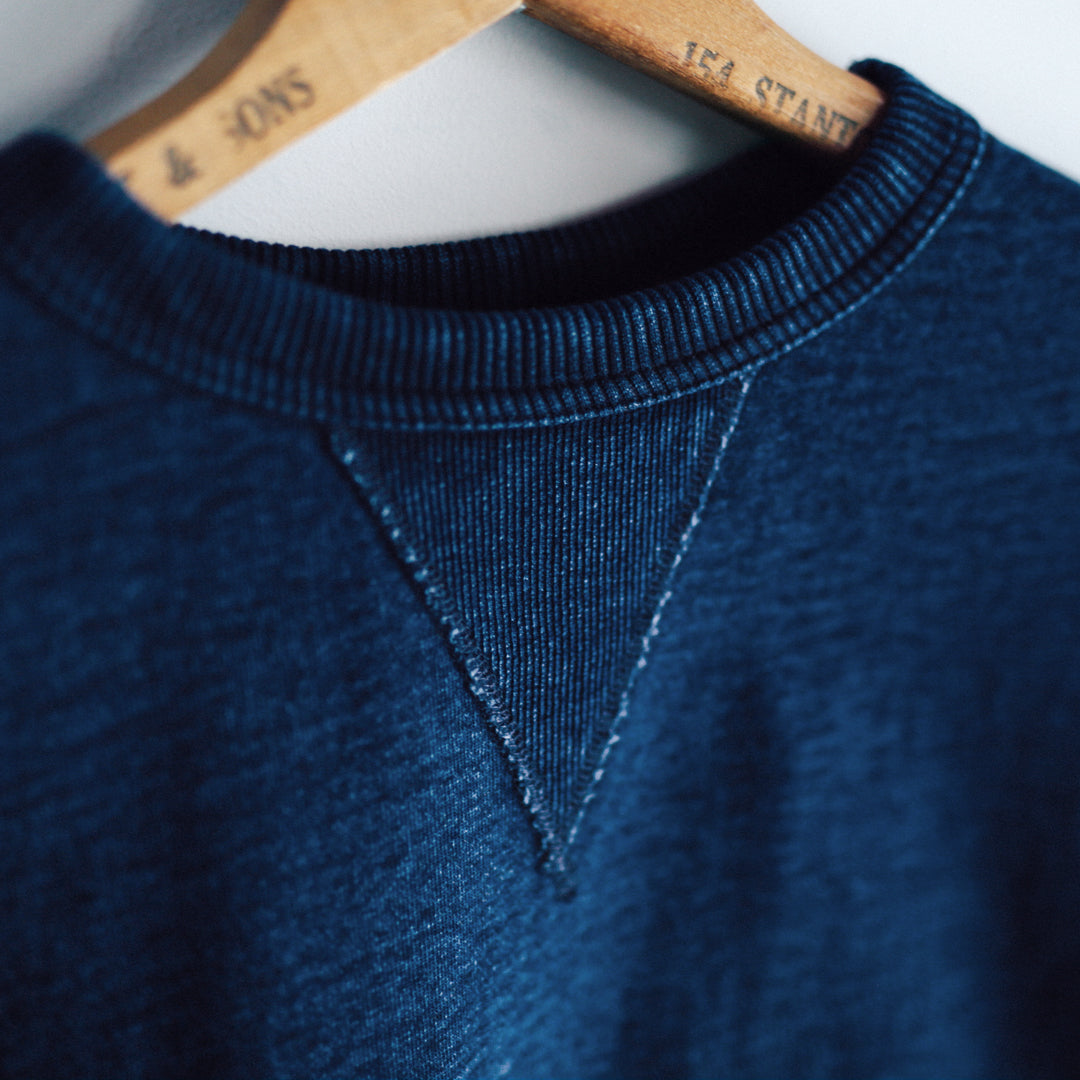Limited Edition Col. / 15.5oz Heavy weight Indigo Dye V-Gazette Sweat