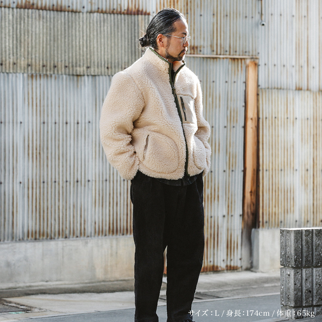 Limited Edition Col. / Wakayama Premium Boa Blouson " Sashiko Pocket "