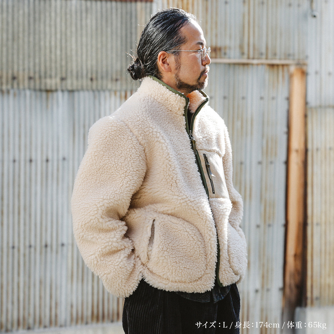 Limited Edition Col. / Wakayama Premium Boa Blouson " Sashiko Pocket "