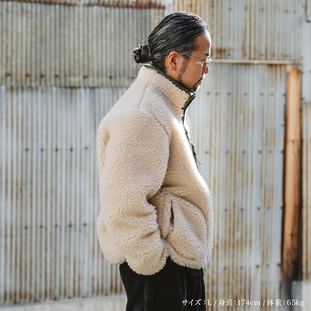 Limited Edition Col. / Wakayama Premium Boa Blouson " Sashiko Pocket "