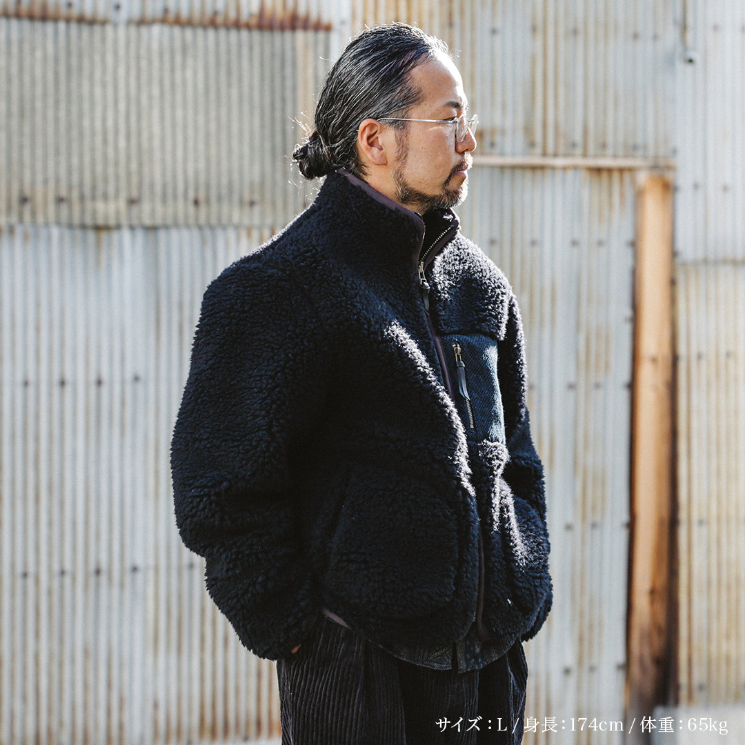 Limited Edition Col. / Wakayama Premium Boa Blouson " Sashiko Pocket "