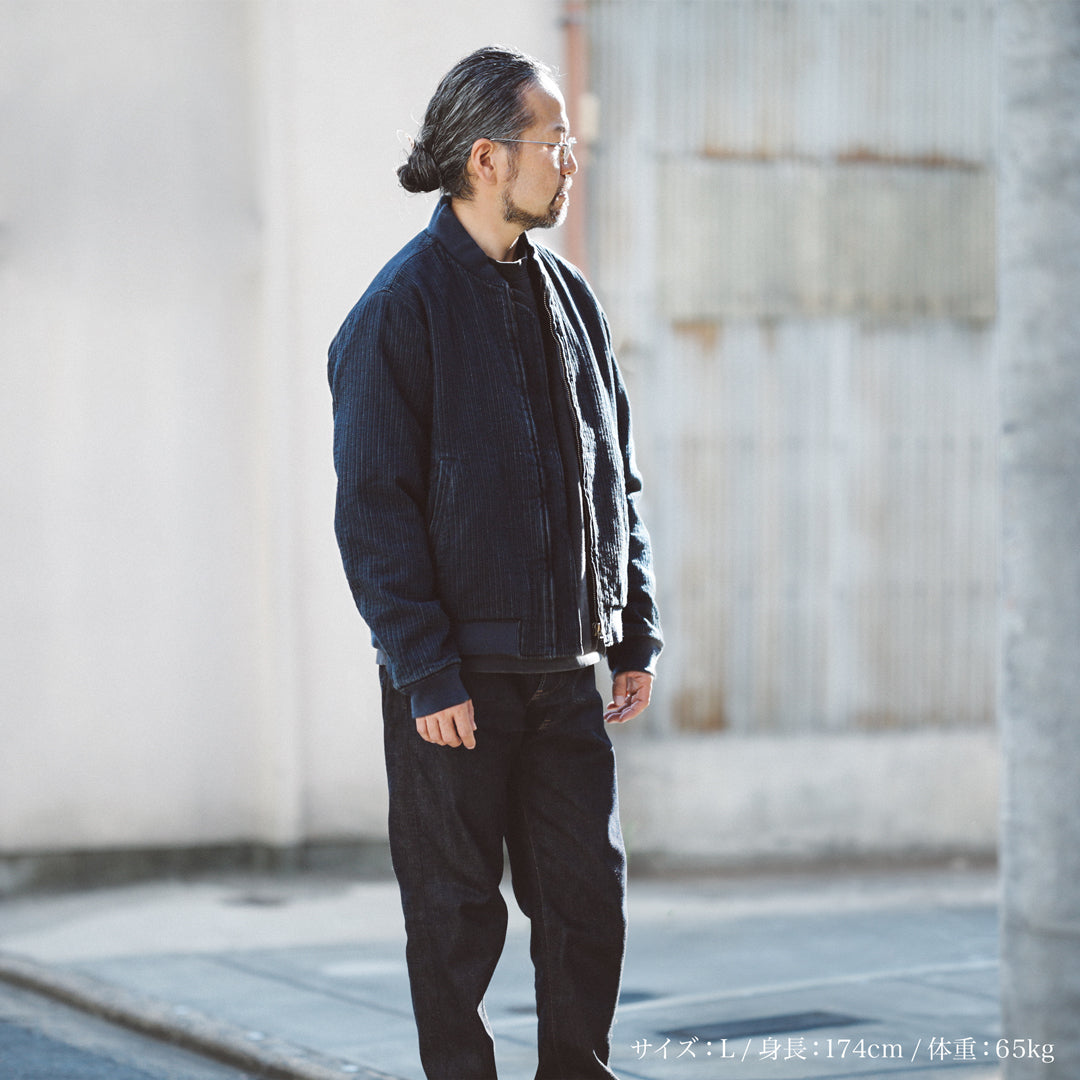 Limited Edition Col. / " Amami Doro-Zome " Sashiko Bomber Jacket