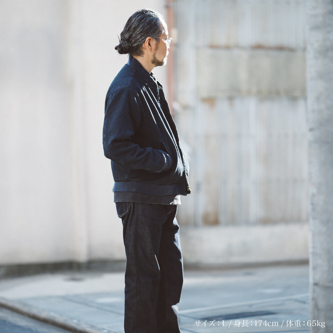 Limited Edition Col. / " Amami Doro-Zome " Sashiko Bomber Jacket