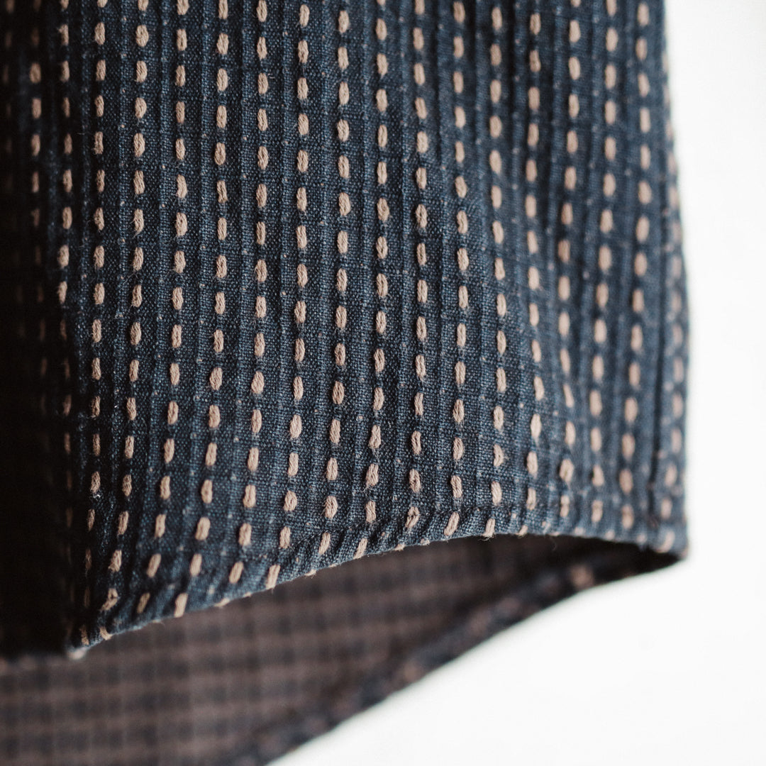 Limited Edition Col. / 8.5oz "Amami Doro-Zome" Sashiko Regular Collar Shirt