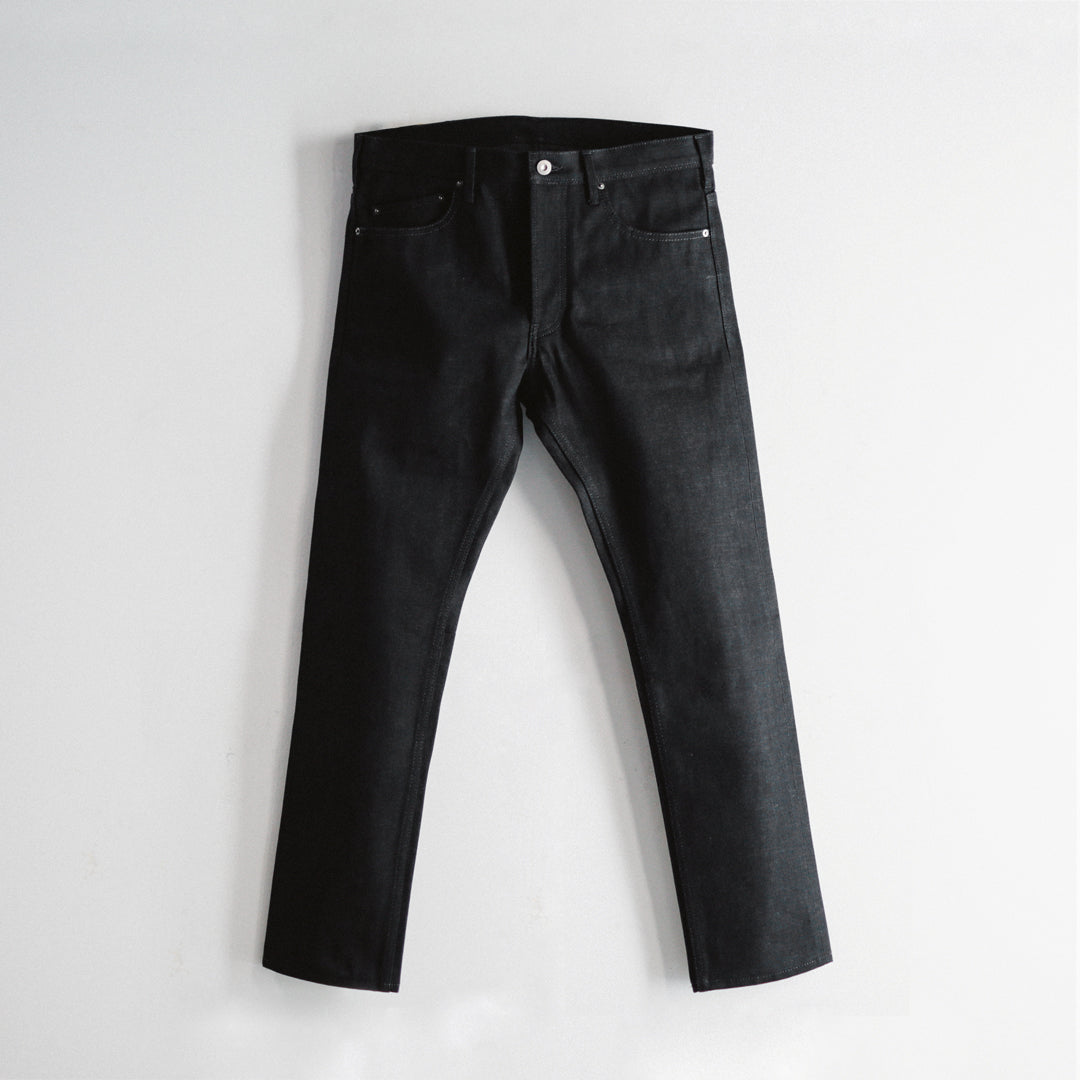 Selvedge Denim Col. / 14oz Okayama Slim Tapered Jeans - BLACK