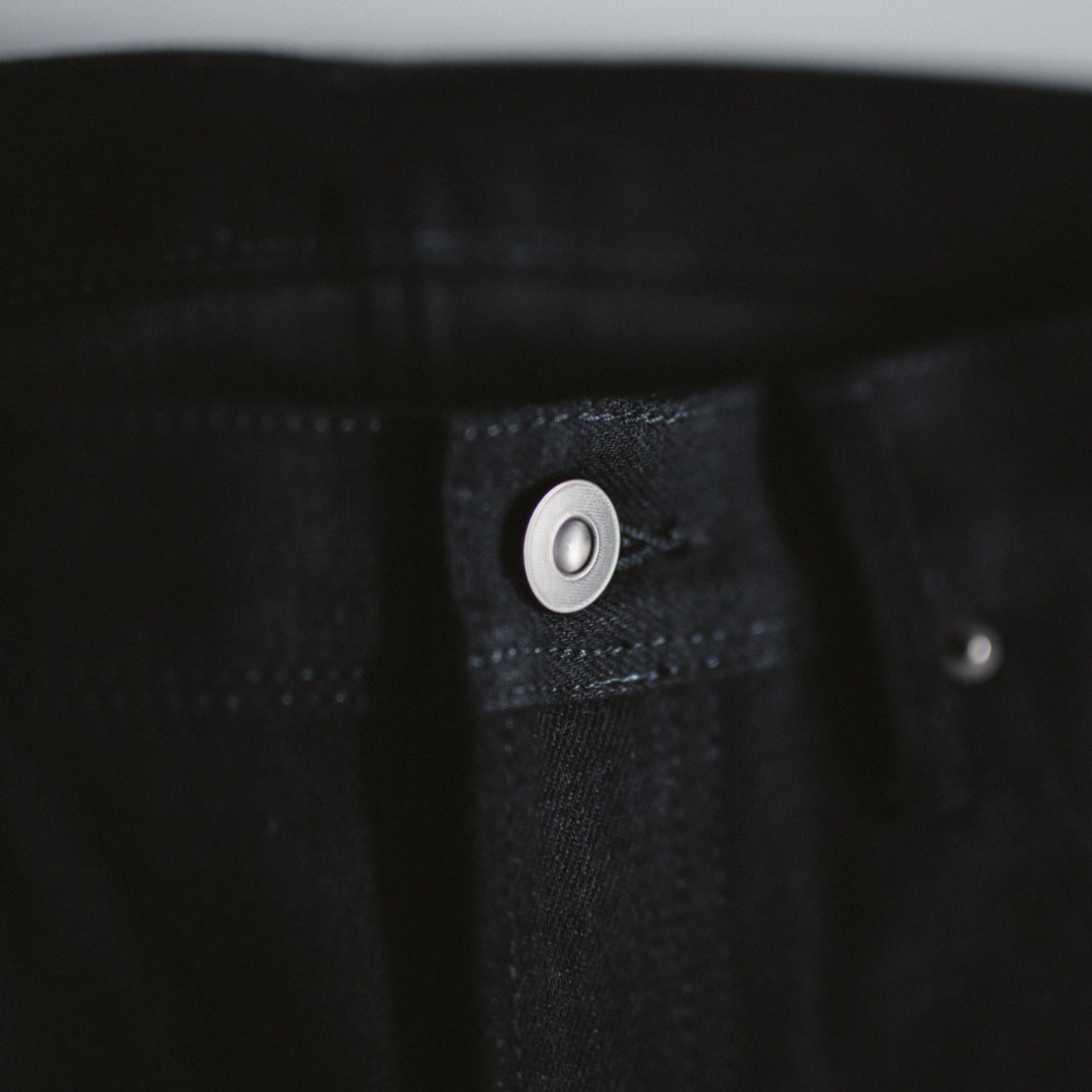 Selvedge Denim Col. / 14oz Okayama Slim Tapered Jeans - BLACK