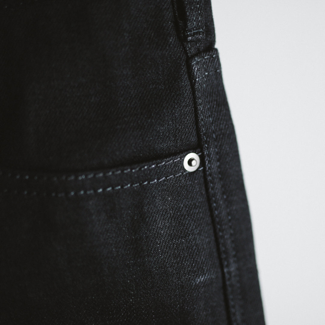 Selvedge Denim Col. / 14oz Okayama Slim Tapered Jeans - BLACK