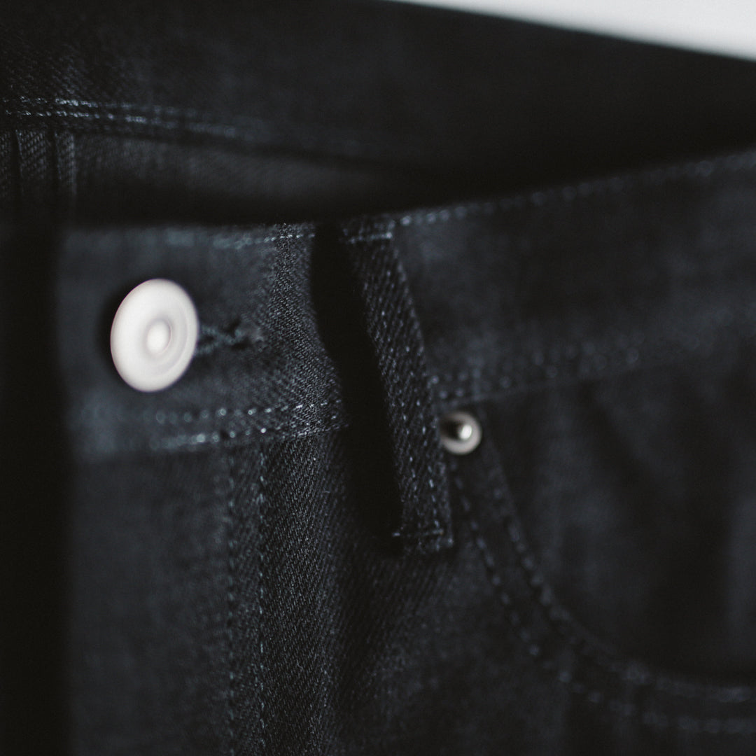 Selvedge Denim Col. / 14oz Okayama Slim Tapered Jeans - BLACK