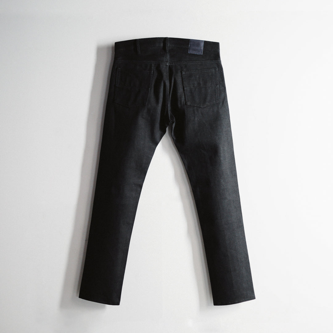 Selvedge Denim Col. / 14oz Okayama Slim Tapered Jeans - BLACK