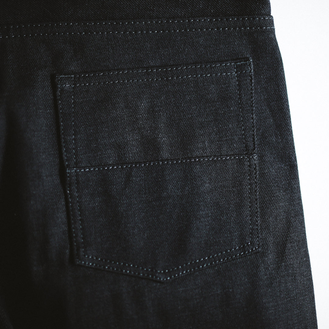 Selvedge Denim Col. / 14oz Okayama Slim Tapered Jeans - BLACK