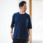 Indigo Dye Col. / 10oz Back Side Indigo Over Size T-shirt