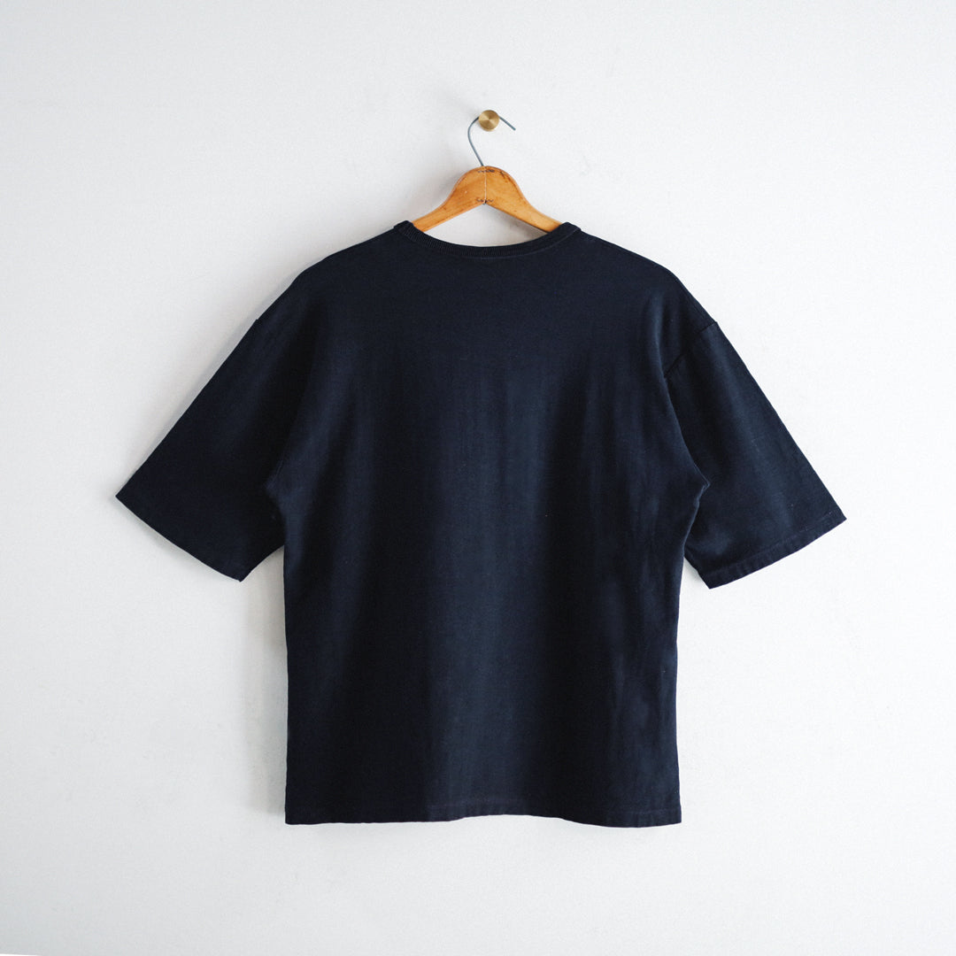 Limited Edition Col. / 10oz " Amami Doro-Zome " Back Side Indigo Over Size T-shirt