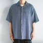 Limited Edition Col. / Sashiko " Kakinohana Moyo " Open Collar Shirt