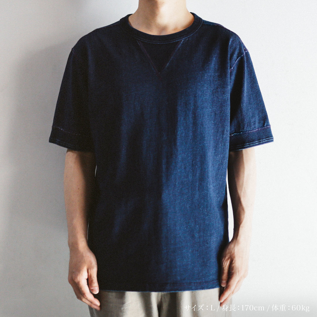 Limited Edition Col. / 10oz Indigo Dyed V-Gazette T-Shirt