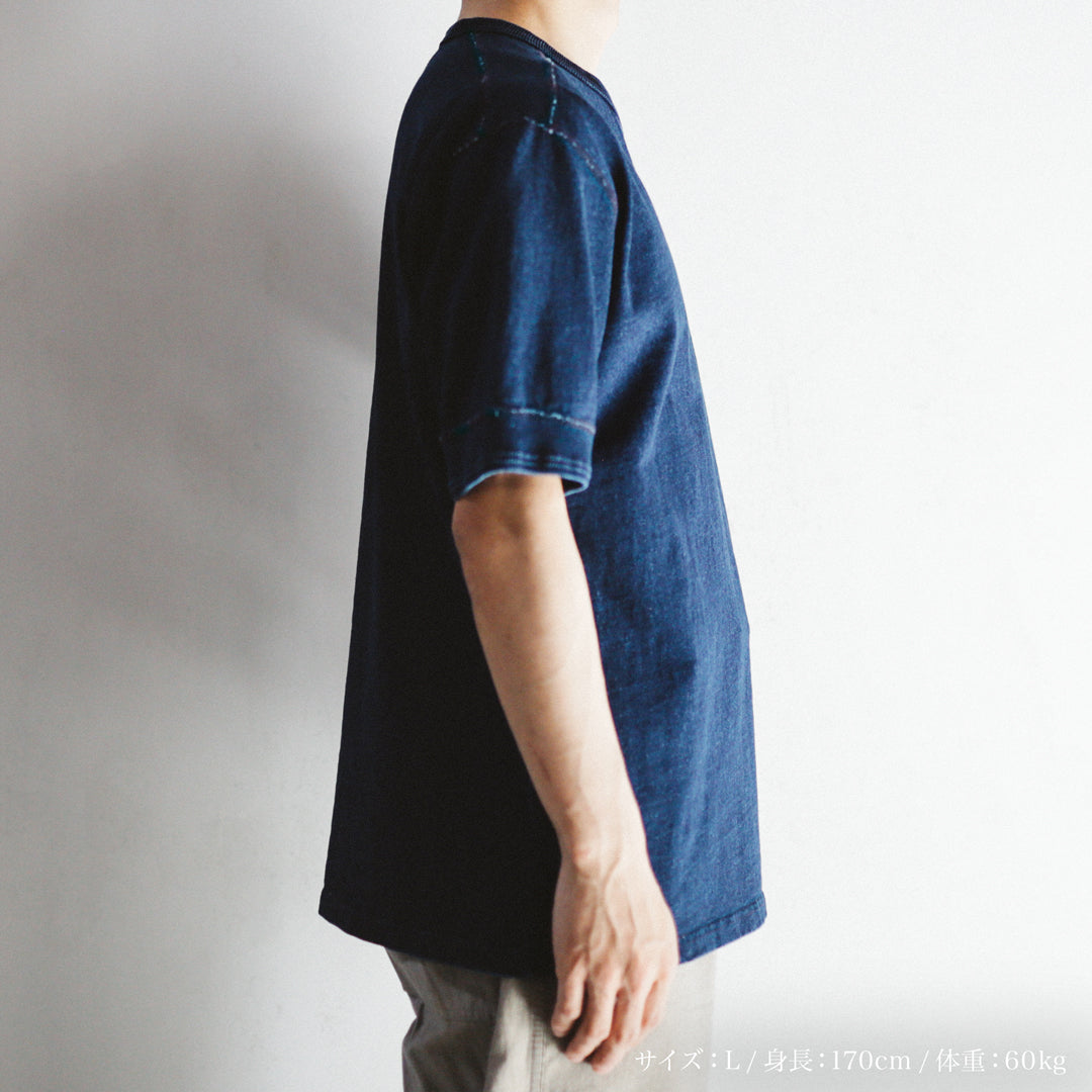 Limited Edition Col. / 10oz Indigo Dyed V-Gazette T-Shirt