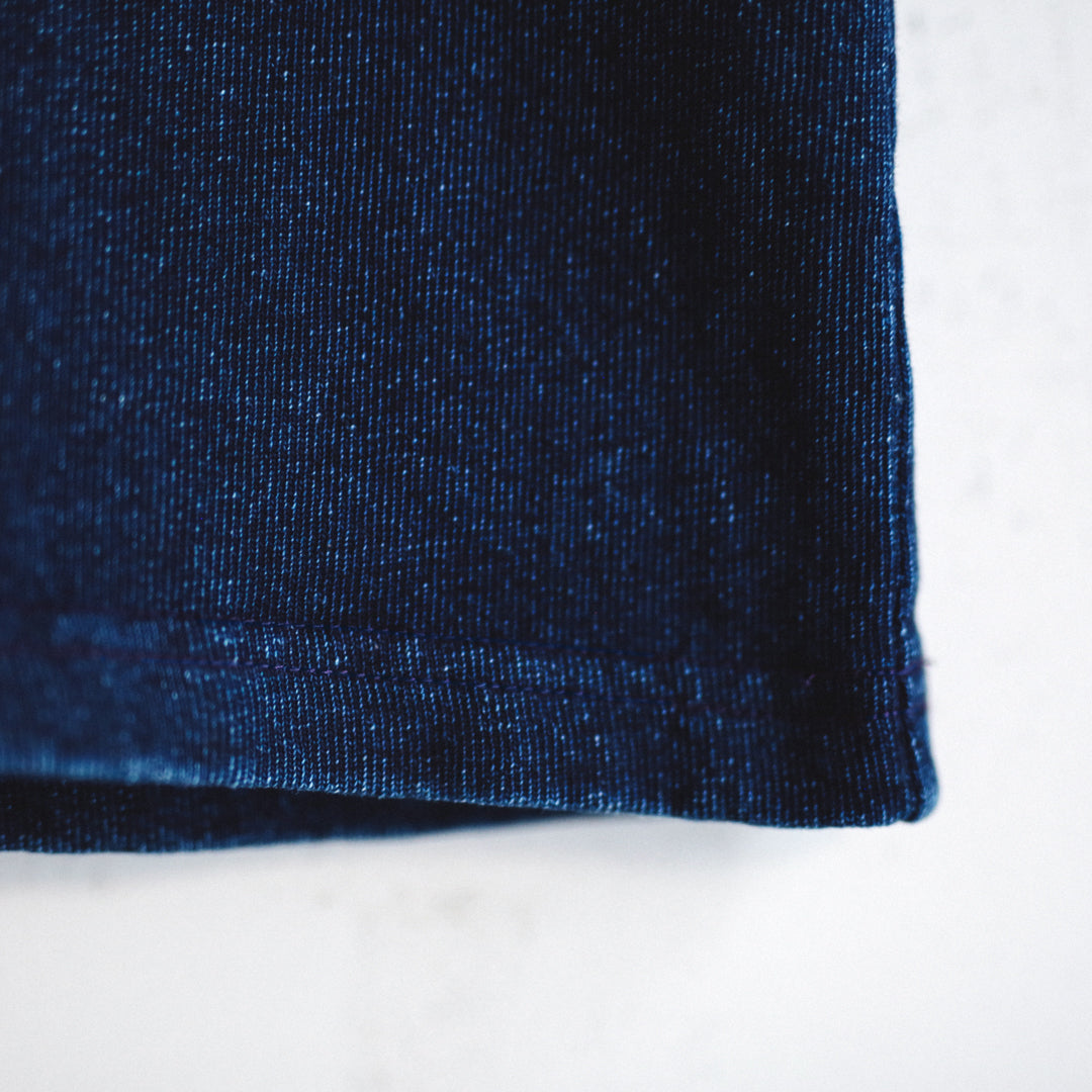 Indigo Dye Col. / 10oz Indigo Henley Neck T-Shirt