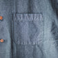 Limited Edition Col. / Back Side Indigo Jacquard Open Collar Shirt