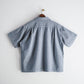 Limited Edition Col. / Back Side Indigo Jacquard Open Collar Shirt