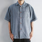 Limited Edition Col. / Back Side Indigo Jacquard Open Collar Shirt