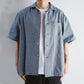 Limited Edition Col. / Back Side Indigo Jacquard Open Collar Shirt
