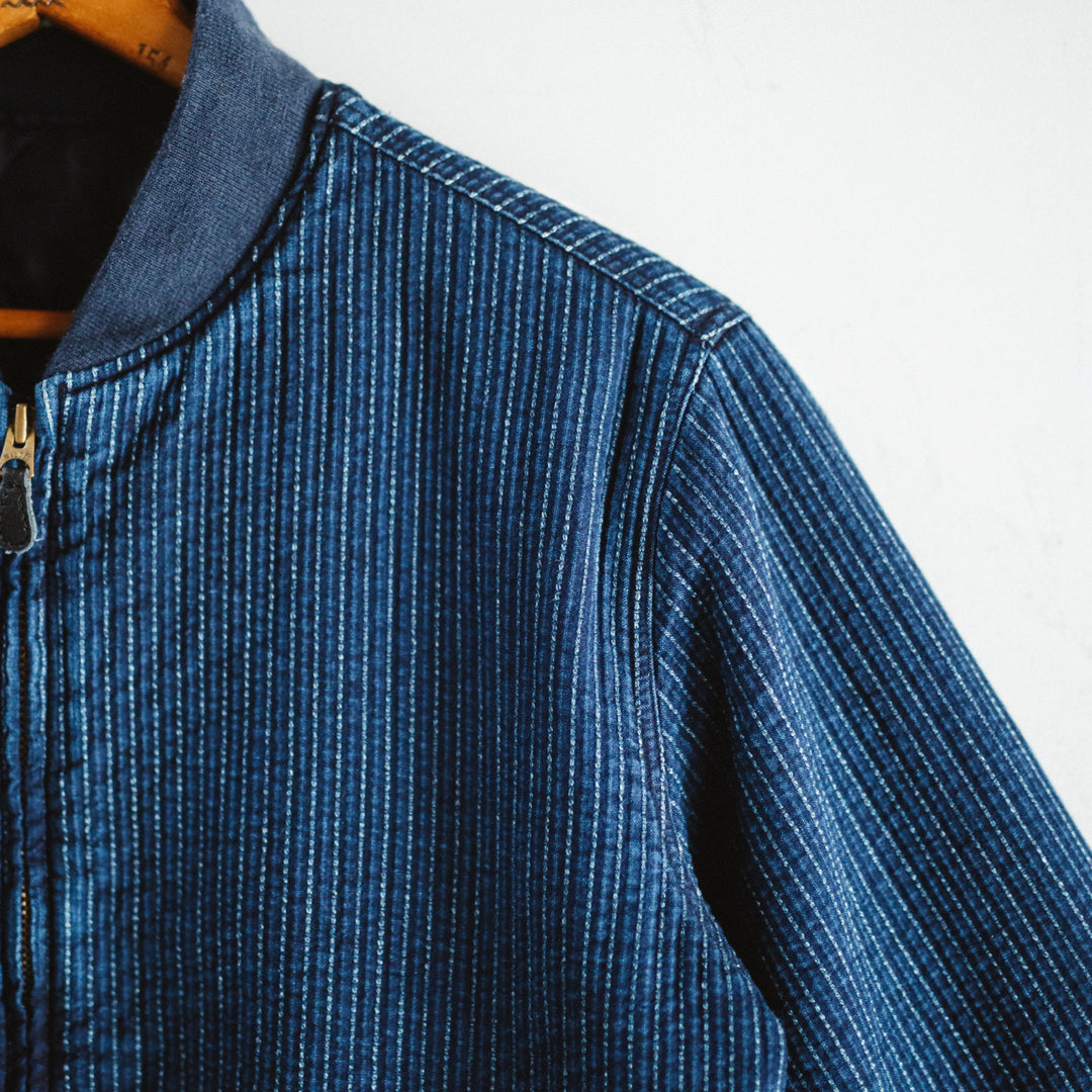 即日】Limited Edition Col. / Okayama Indigo Sashiko Bomber Jacket