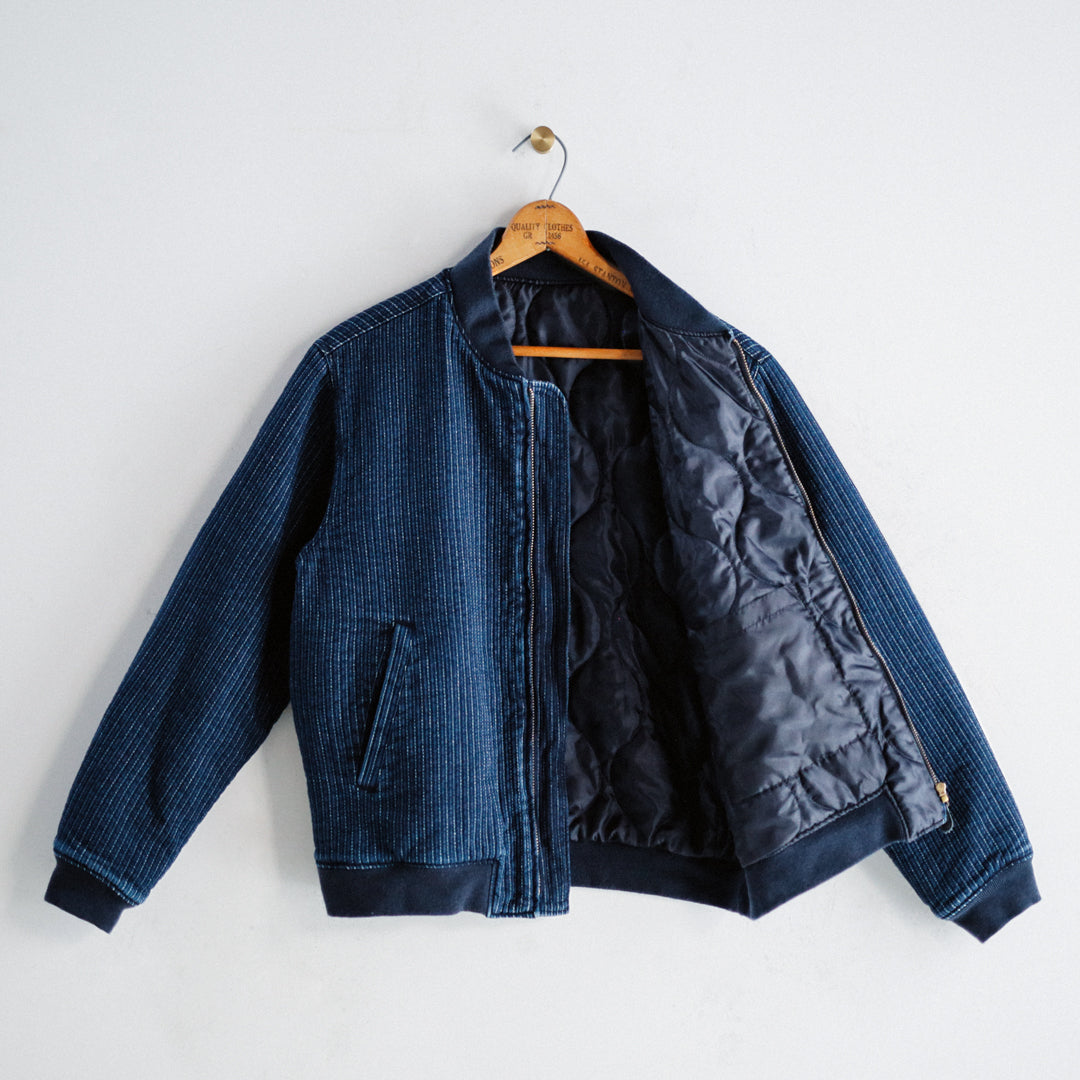 Limited Edition Col. / Okayama Indigo Sashiko Bomber Jacket