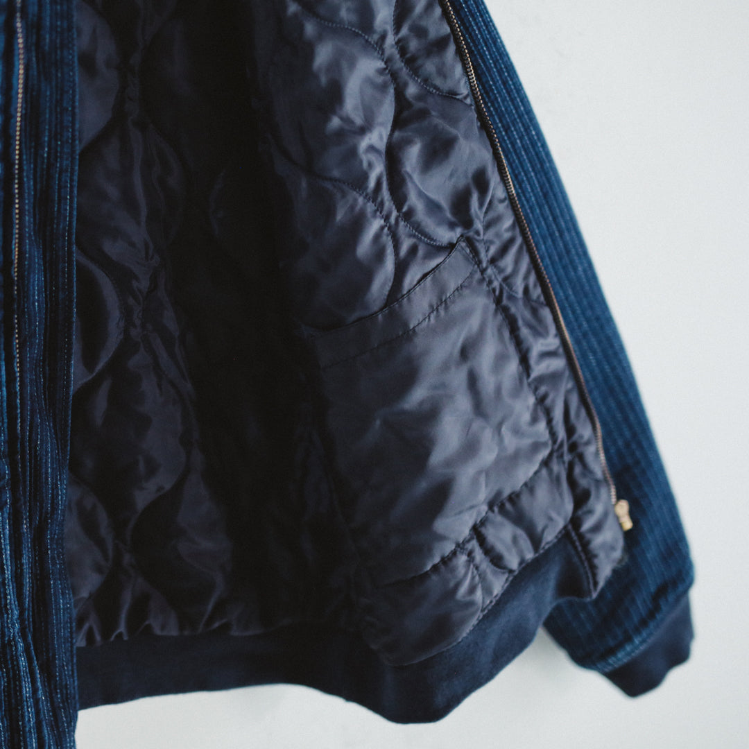即日】Limited Edition Col. / Okayama Indigo Sashiko Bomber Jacket