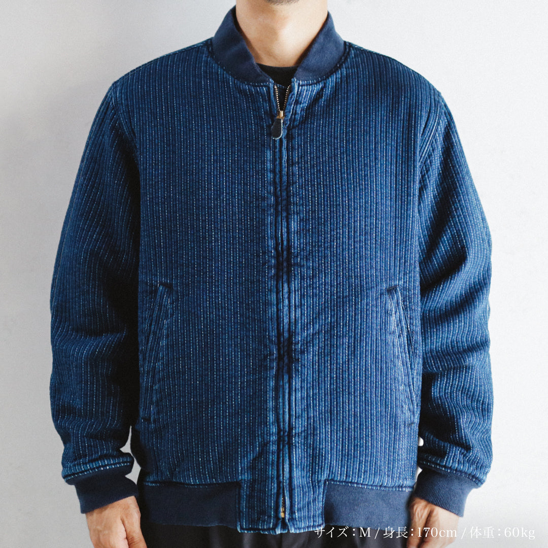 Okayama Indigo Sashiko Bomber Jacket – MOLTEMANI