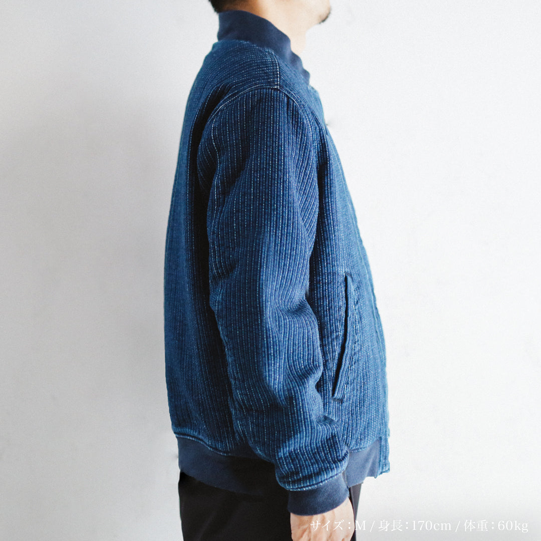 Okayama Indigo Sashiko Bomber Jacket – MOLTEMANI
