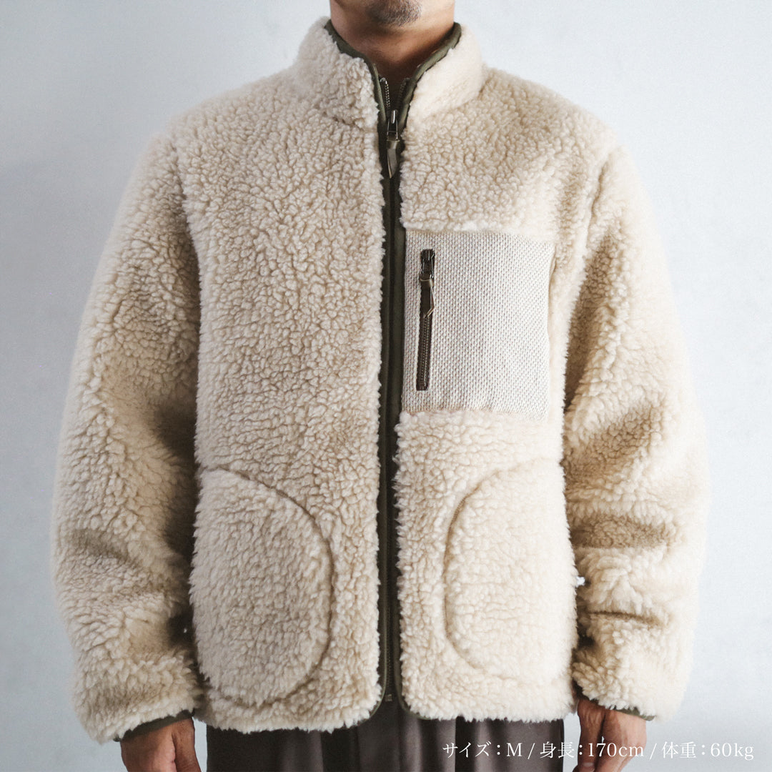 Limited Edition Col. / Wakayama Premium Boa Blouson " Sashiko Pocket "
