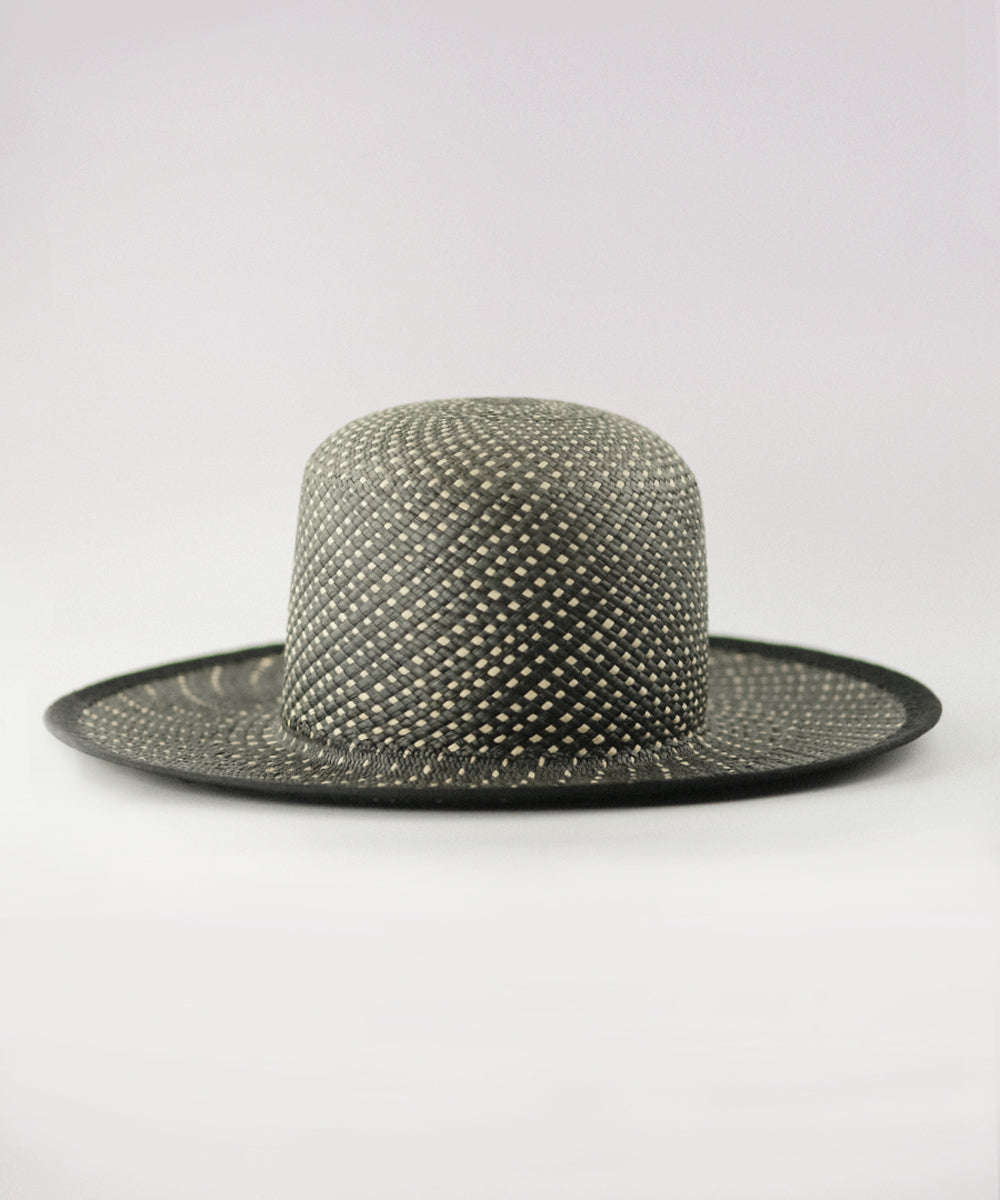 Italian Artisans Col / Wide Brim Black Hat / Panama