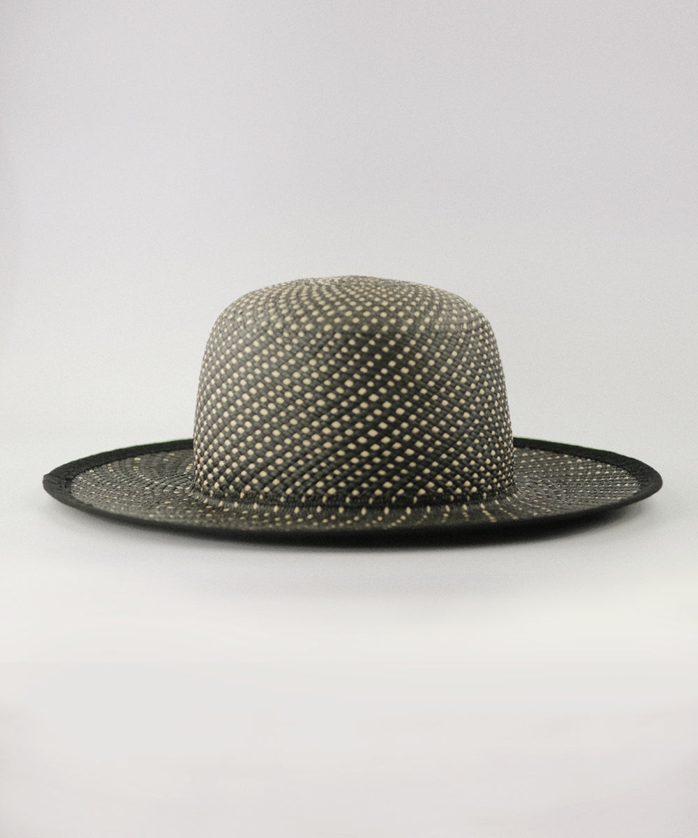 Italian Artisans Col / Wide Brim Black Hat / Panama
