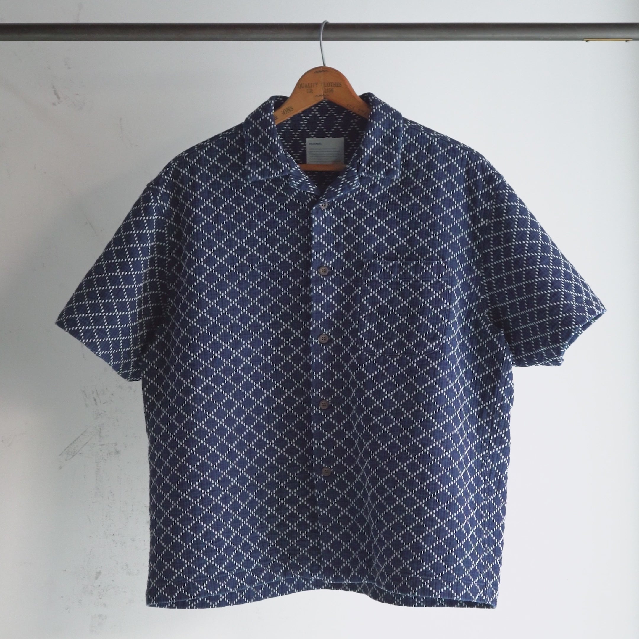 【完売品】MOLTEMANI Sashiko Open Collar Shirt Limited Edition Col. / Sashiko 