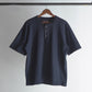 Limited Edition Col. / 10oz " Amami Doro-Zome " Indigo Henley Neck T-Shirt