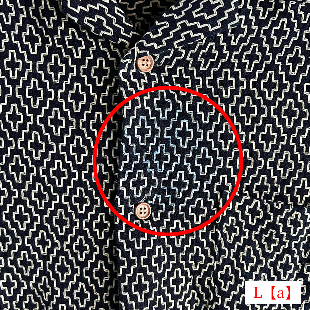 【アウトレット】Limited Edition Col. / Sashiko " Kakinohana Moyo " Open Collar Shirt