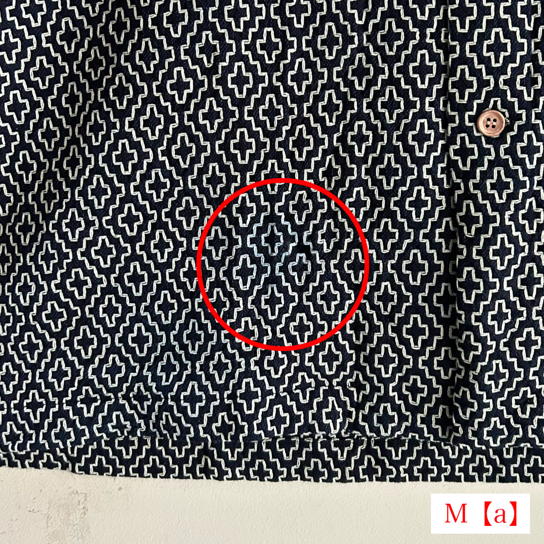 【アウトレット】Limited Edition Col. / Sashiko " Kakinohana Moyo " Open Collar Shirt