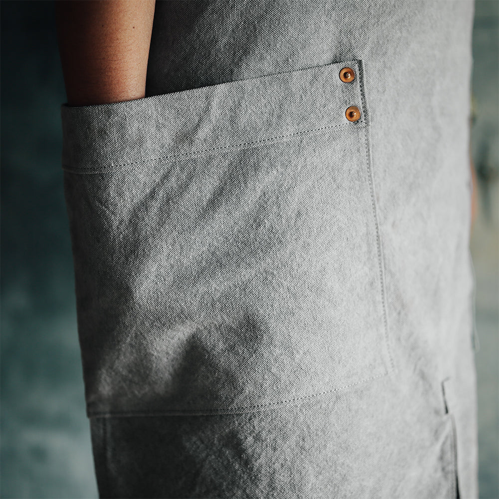 Natural Dye Col. / 15.2oz Heavy weight / Work Apron