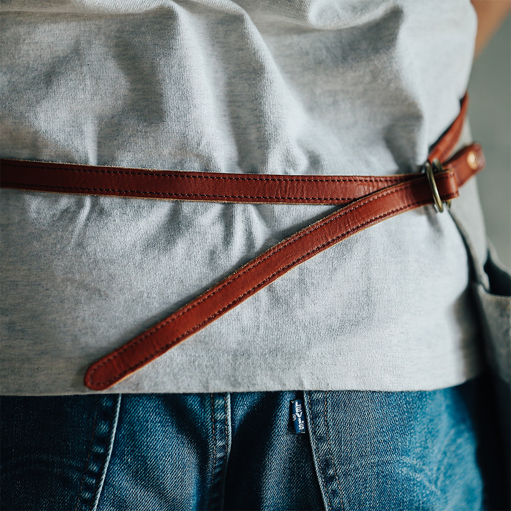 Natural Dye Col. / 15.2oz Heavy weight / Work Apron