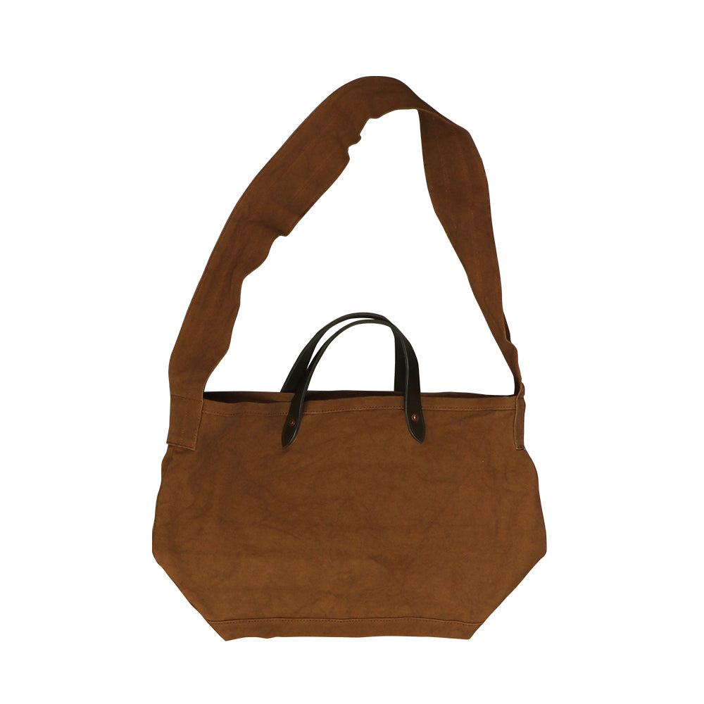Natural Dye Col. / 15.2oz Heavy weight / Leather Handle Tote