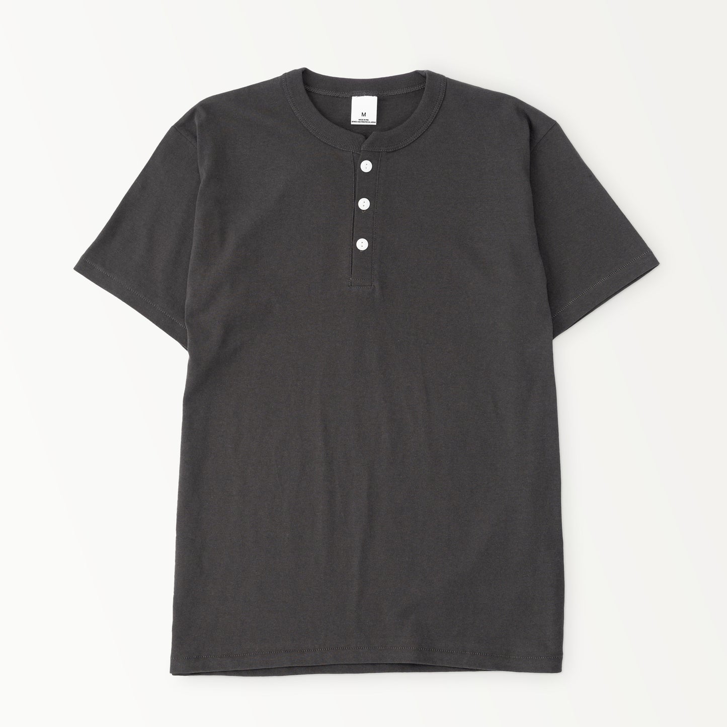 Classic Col. / Open-end Henry Neck T-shirt